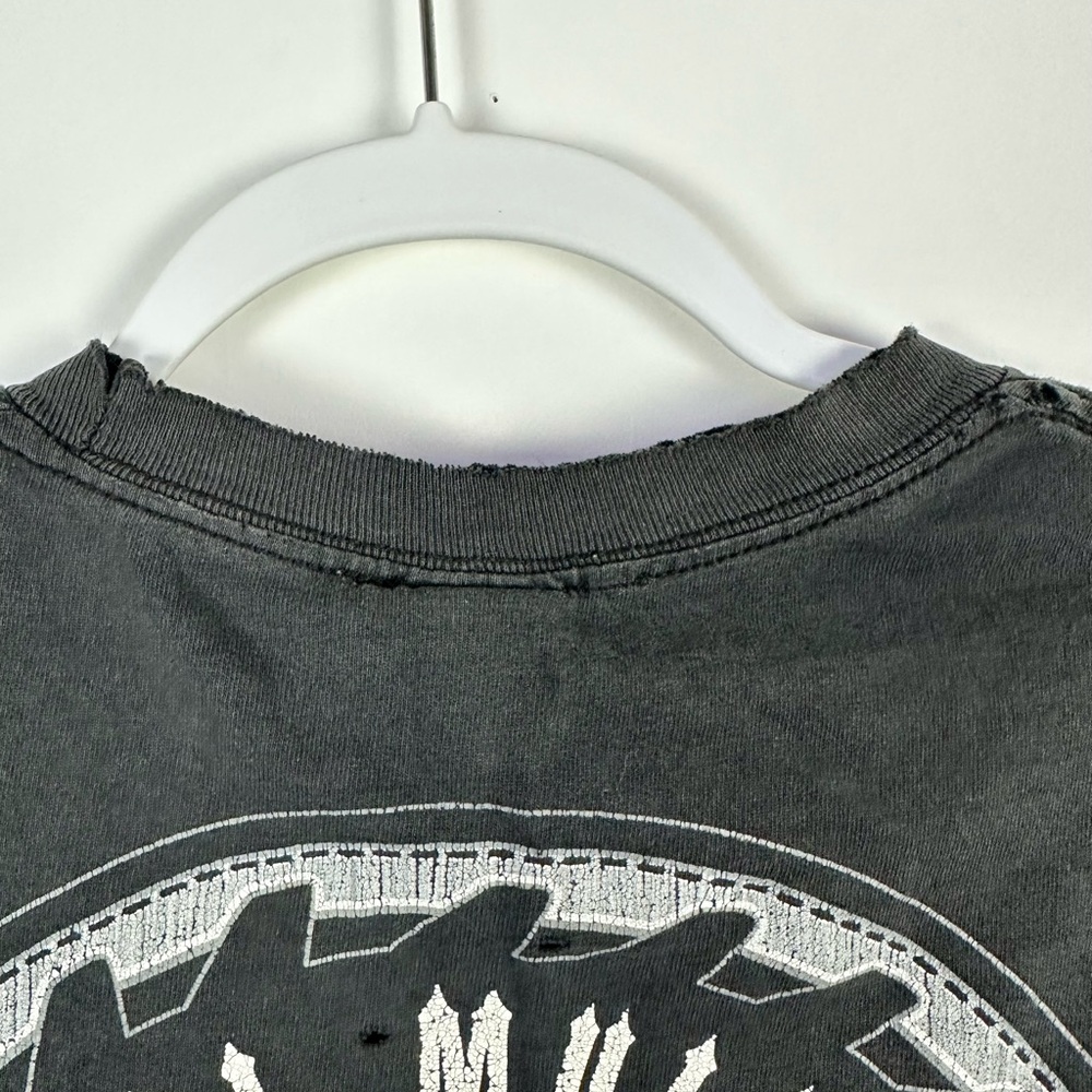 Y2K Metal Mulisha T Shirt Faded Black Large Worn Goth Emo - Picture 4 of 16